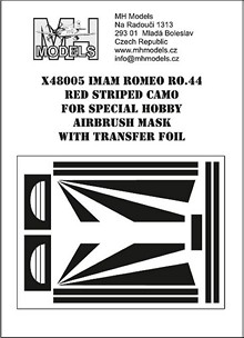 IMAM Romeo Ro44 Red Striped camouflage airbrush mask (Special Hobby)  X48005