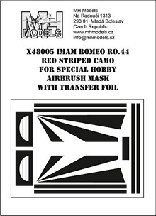 IMAM Romeo Ro44 Red Striped camouflage airbrush mask (Special Hobby) X48005