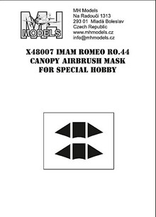 IMAM Romeo Ro44 canopy airbrush mask (Special Hobby)  X48007