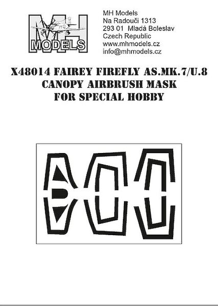 Fairey Firefly AS MK7/U8 canopy airbrush mask (Special Hobby)  X48014