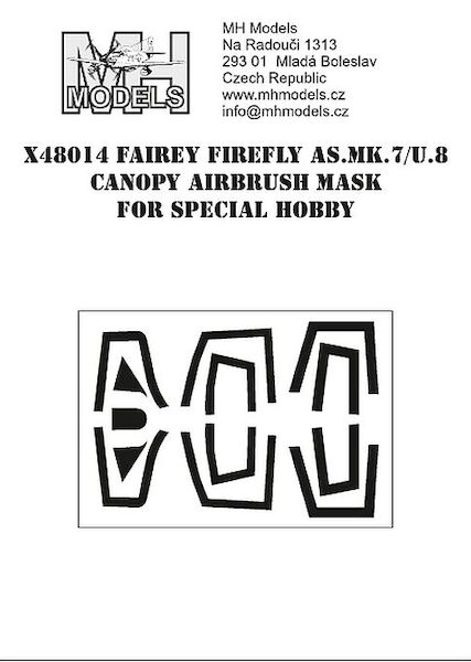 Fairey Firefly AS MK7/U8 canopy airbrush mask (Special Hobby) X48014