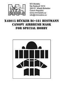 Bucker Bu181 Bestmann canopy airbrush mask (Special Hobby)  X48015