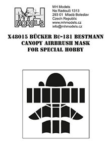 Bucker Bu181 Bestmann canopy airbrush mask (Special Hobby) X48015