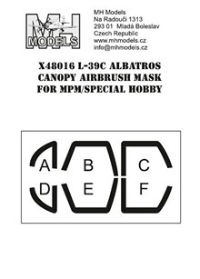 Aero L39 Albatross canopy airbrush mask (Special Hobby) X48016