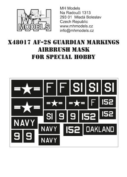 AF2S Guardian markings airbrush mask (Special Hobby)  X48017