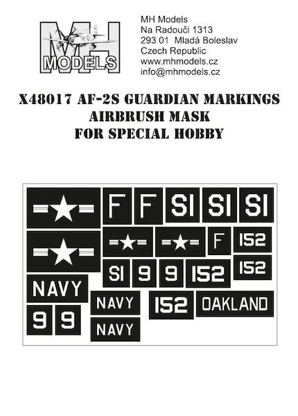 AF2S Guardian markings airbrush mask (Special Hobby) X48017