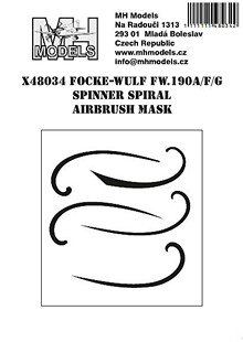 Focke Wulf FW190A/F/G Spiral airbrush mask  X48034