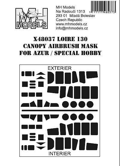Loire 130 Canopy Airbrush mask (Azur / Special Hobby)  X48037