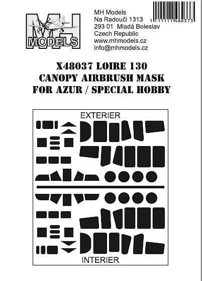 Loire 130 Canopy Airbrush mask (Azur / Special Hobby) X48037