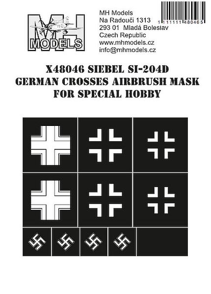 Siebel Si204D German Crosses Airbrush mask (Special Hobby)  X48046