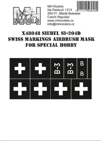 Siebel Si204D Swiss Markings Airbrush mask (Special Hobby) X48048