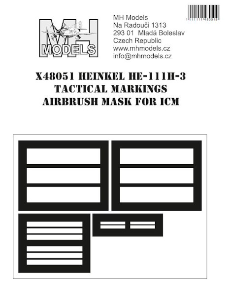 Heinkel He111H-3  German Tactical markings Airbrush mask (ICM)  X48051