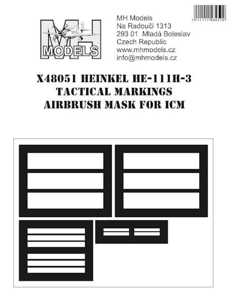 Heinkel He111H-3 German Tactical markings Airbrush mask (ICM) X48051