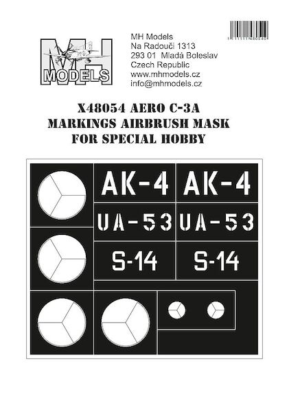 Aero C3A Czech AF markings Airbrush mask (Special hobby)  X48054