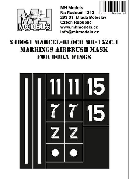 Marcel Bloch MB152C.1 markings airbrush mask (Dora Wings) X48061