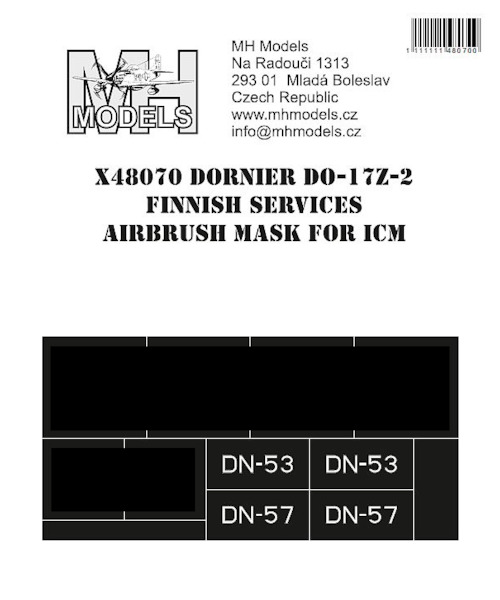 Dornier Do17Z-2 Finnish services markings Airbrush mask (ICM)  X48070