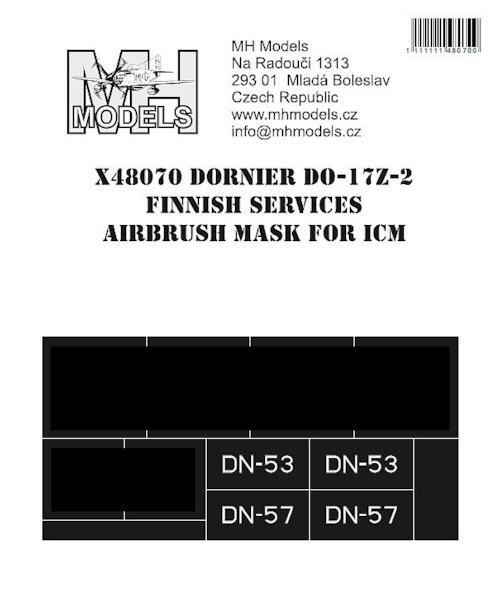 Dornier Do17Z-2 Finnish services markings Airbrush mask (ICM) X48070