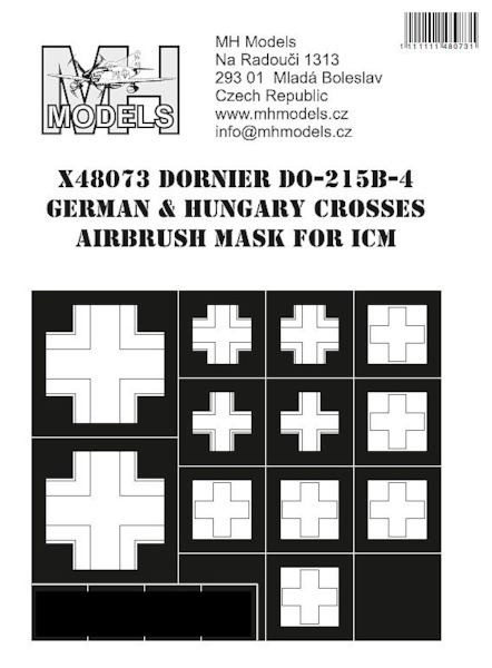 Dornier Do215B-4 German and Hungarian Crosses Airbrush mask (ICM)  X48073