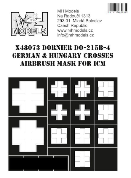 Dornier Do215B-4 German and Hungarian Crosses Airbrush mask (ICM) X48073
