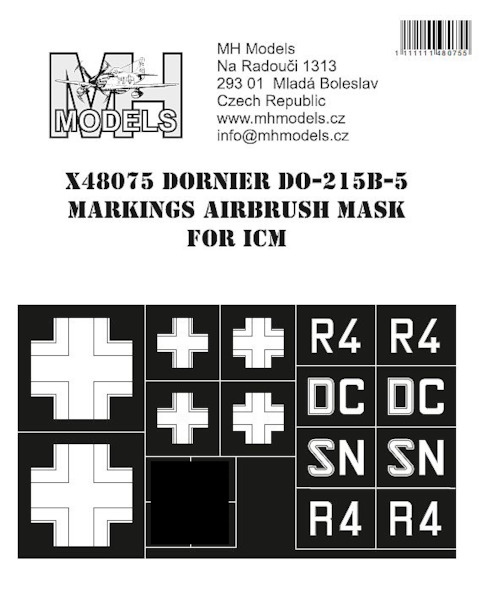 Dornier Do215B-5 markings Airbrush mask (ICM)  X48075