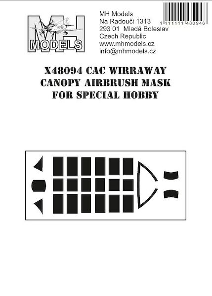 CAC Wirraway Canopy Airbrush Masks (Special hobby) X48094
