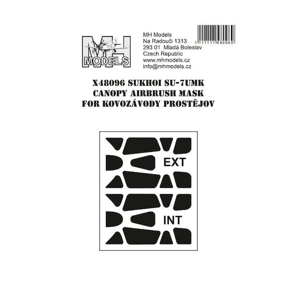 Sukhoi Su7UMK Canopy Airbrush Masks (KP) X48096