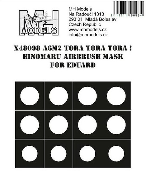 Tora Tora Tora! Hinomaru  Airbrush Masks (Eduard A6M Zero)  X48098
