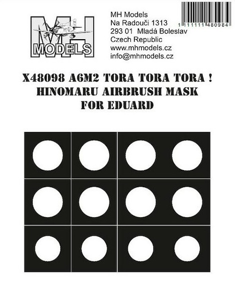 Tora Tora Tora! Hinomaru Airbrush Masks (Eduard A6M Zero) X48098