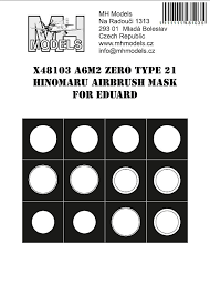 A6M-2 Zero Type 21 Markings Airbrush Masks (Eduard)  X48104