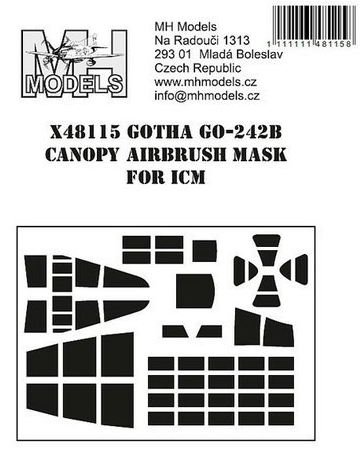 Gotha Go242B Canopy Airbrush Masks  (ICM)  X48115