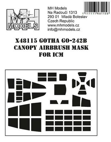 Gotha Go242B Canopy Airbrush Masks (ICM) X48115