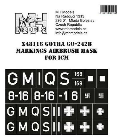 Gotah Go242B Marking Airbrush Masks  (ICM)  X48116