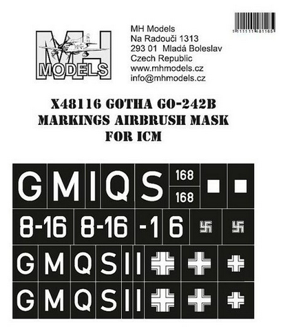 Gotah Go242B Marking Airbrush Masks (ICM) X48116