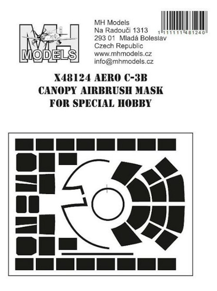 Aero C3B canopy and cabin windows Airbrush Masks (Special Hobby) X48124