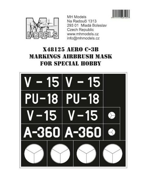 Aero C3B Marking Airbrush Masks  (Special Hobby)  X48125