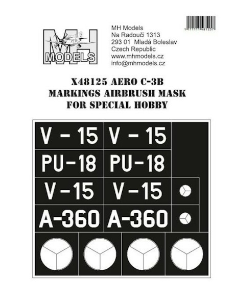 Aero C3B Marking Airbrush Masks (Special Hobby) X48125