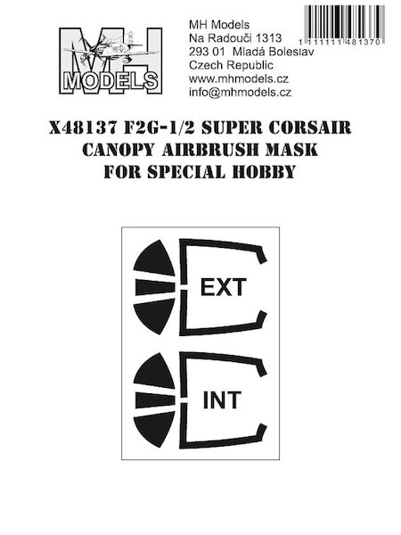 F2G-1/2 Super Corsair Canopy airbrush mask (Special Hobby) X48137