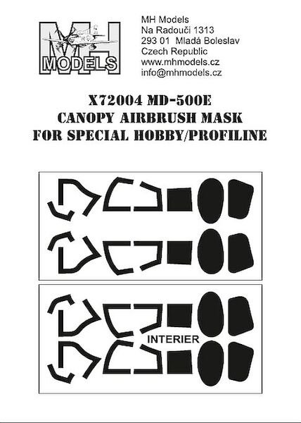 MD500E  Canopy Masks (Profiline, Special hobby)  X72004