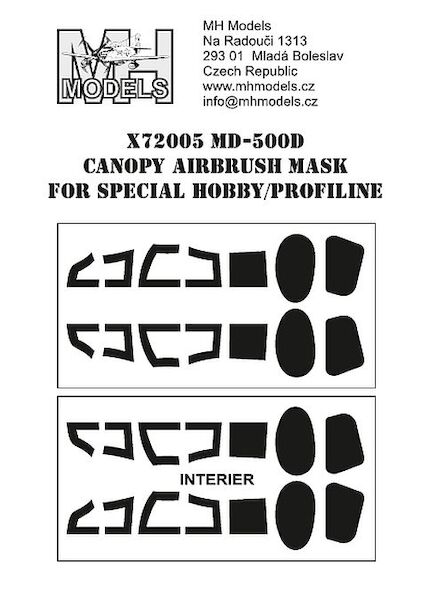 MD500D Canopy Masks (Profiline, Special hobby) X72005
