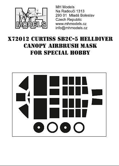 Curtiss SB2C-5 Helldiver Canopy Masks (Special Hobby) X72012