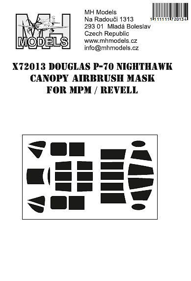 Douglas P70 Nighthawk Canopy Masks (MPM, Revell) X72013