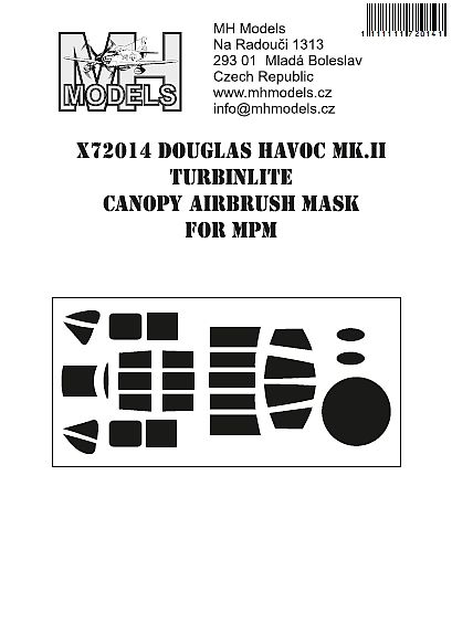 Douglas Havoc MKII Turbinlite Canopy Masks (MPM) X72014