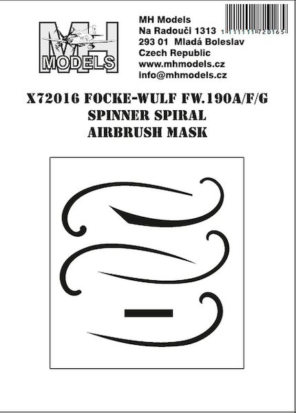 Focke Wulf FW190A/F/G Spinner spirals Airbrush Masks  X72016