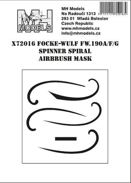 Focke Wulf FW190A/F/G Spinner spirals Airbrush Masks X72016
