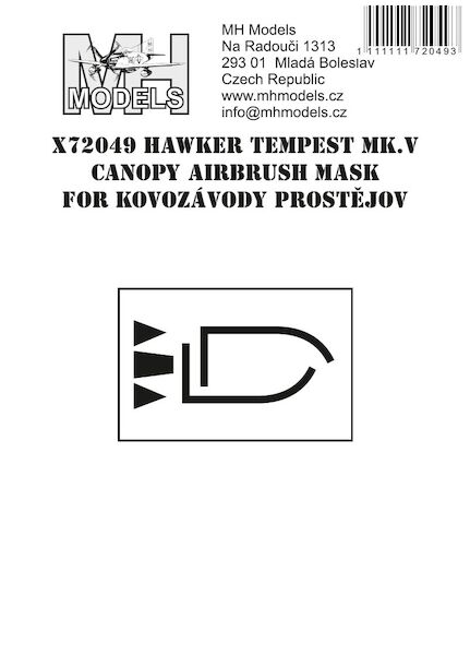 Hawker tempest MKV Canopy Masks (KP Models) X72049