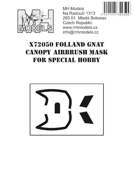 Folland Gnat Ff Mk1  Canopy Masks  (Special Hobby)  X72050