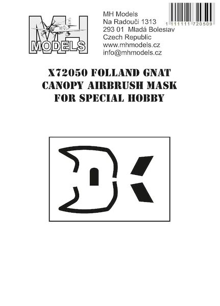 Folland Gnat Ff Mk1 Canopy Masks (Special Hobby) X72050