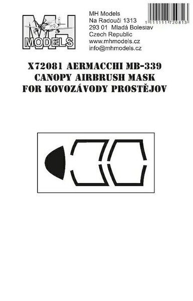Aermacchi MB211 Canopy Airbrush Masks (KP)  X72081