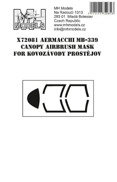 Aermacchi MB211 Canopy Airbrush Masks (KP) X72081
