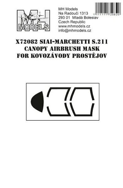 SIAI Marchetti S211 Canopy Airbrush Masks (KP)  X72082